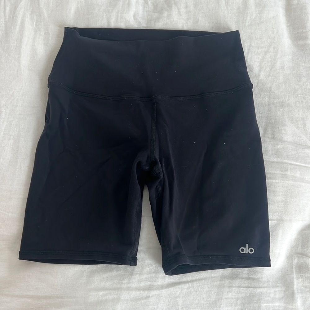 Alo black biker shorts